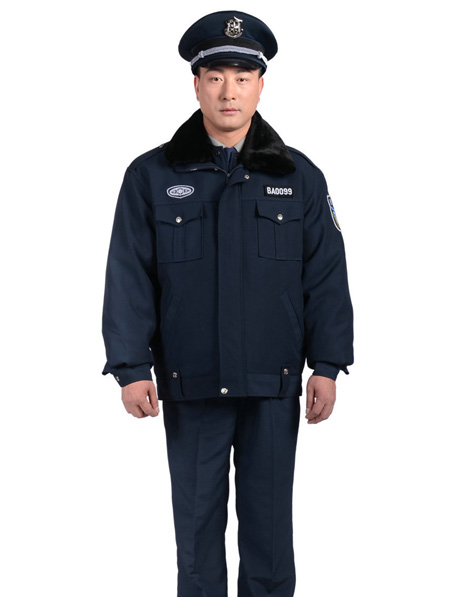 重慶冬季保安執(zhí)勤棉服定做